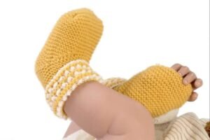 Chaussons En Laine Douce Bleu Pour Bébés Reborn: élégance Et Confort!