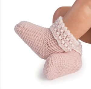 Chaussons En Laine Rose Doux Pour Bébés Reborn: Charme Et Confort!