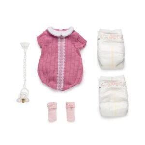 élégance Et Douceur: Tenue Rose Dentelle Pour Poupée Reborn! - 38cm