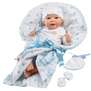 Jimmy: Bébé Reborn Garçon Au Motif Floral Bleu Douceur émotionnelle!