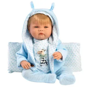 Mathys: Bébé Reborn En Laine Bleue Au Charme Attendrissant!