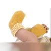chaussons en laine douce bleu pour bebes reborn elegance et confort 989 sq Chaussons Laine Jaune — Vêtement Reborn