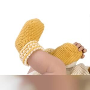 Chaussons Laine Jaune — Vêtement Reborn