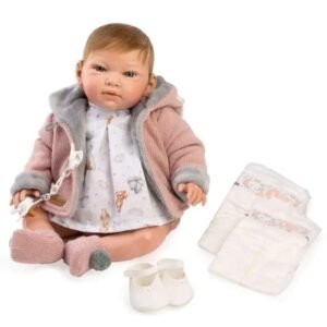 clemence votre adorable bebe reborn en laine rose 741