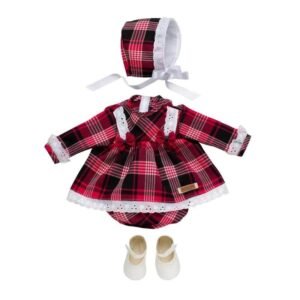 elegante tenue ecossais chic pour sublimer votre bebe reborn 38cm 439