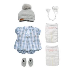 enfilez lelegance avec la tenue petit ecossais pour votre poupee 38cm 411