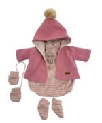 offrez chaleur et style avec la tenue rose douillet pour bebe reborn 38cm 269